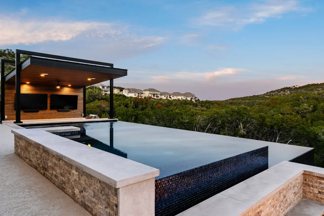 Canyon Rim — Vanishing-edge pool & outdoor living in Austin, TX by GB IV Designs