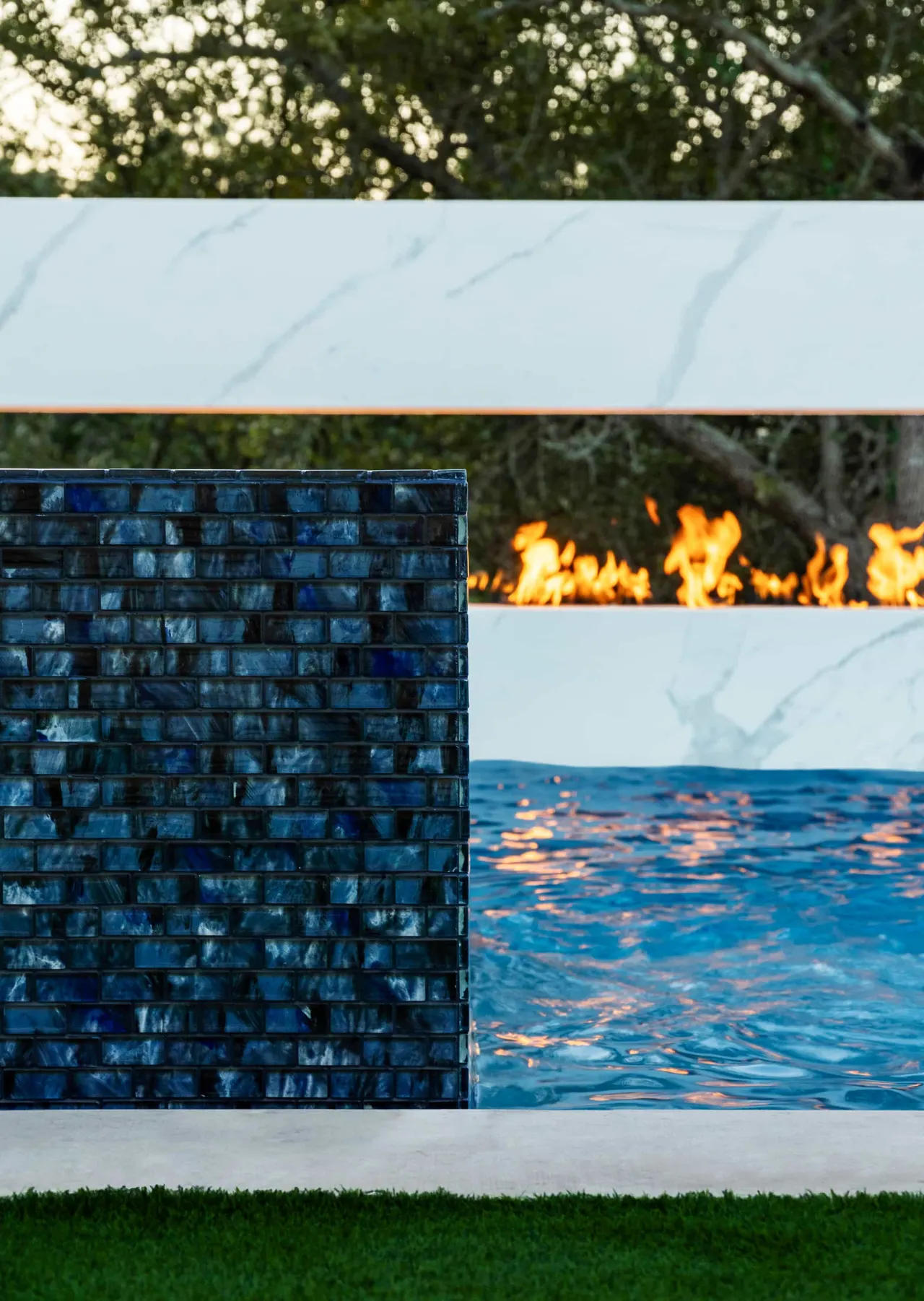 Courtyard Linear — Raised linear pool in Tarrytown, TX by GB IV Designs (photo 19)