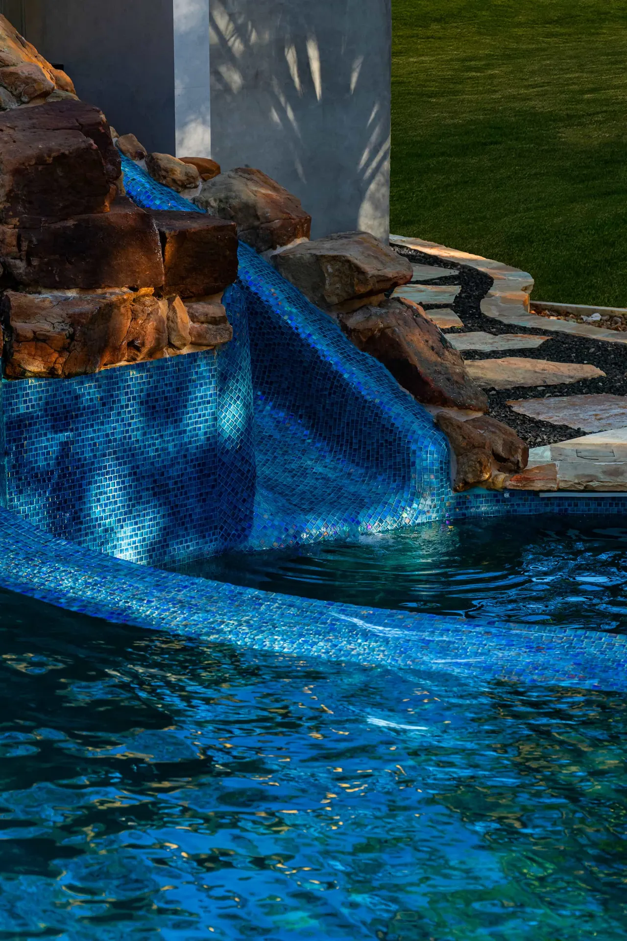 Travertine Lap — Lap pool & spa in Bee Cave, TX by GB IV Designs (photo 13)